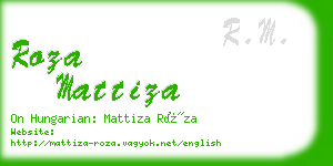 roza mattiza business card